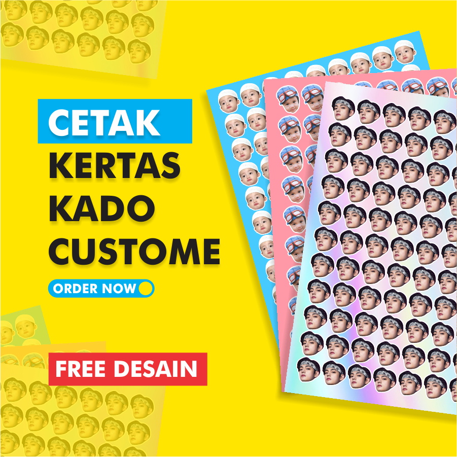 

KERTAS KADO CUSTOME A3+ I Tambah tulisan + foto