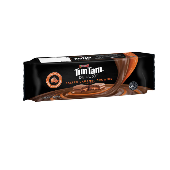 

Arnott's Tim Tam Deluxe Salted Caramel Brownie Chocolate Biscuits 175g