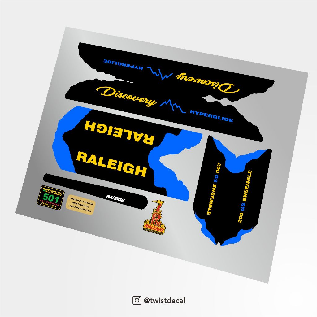 STIKER DECAL RALEIGH DISCOVERY