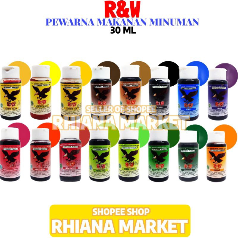 

Pewarna Makanan Minuman Rajawali RW R&W 30ML