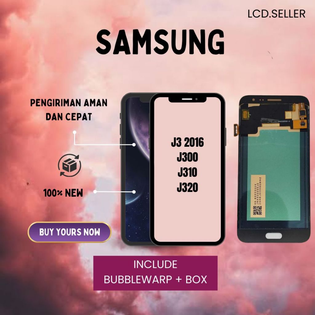 LCD FULLSET TOUCHSCREEN SAMSUNG J3 2016 / J300 / J310 / J320 ORI