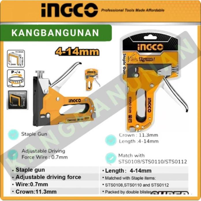 

Staples Steples Gun Tembak Jok Motor Staples Gun Tacker INGCO HSG14018