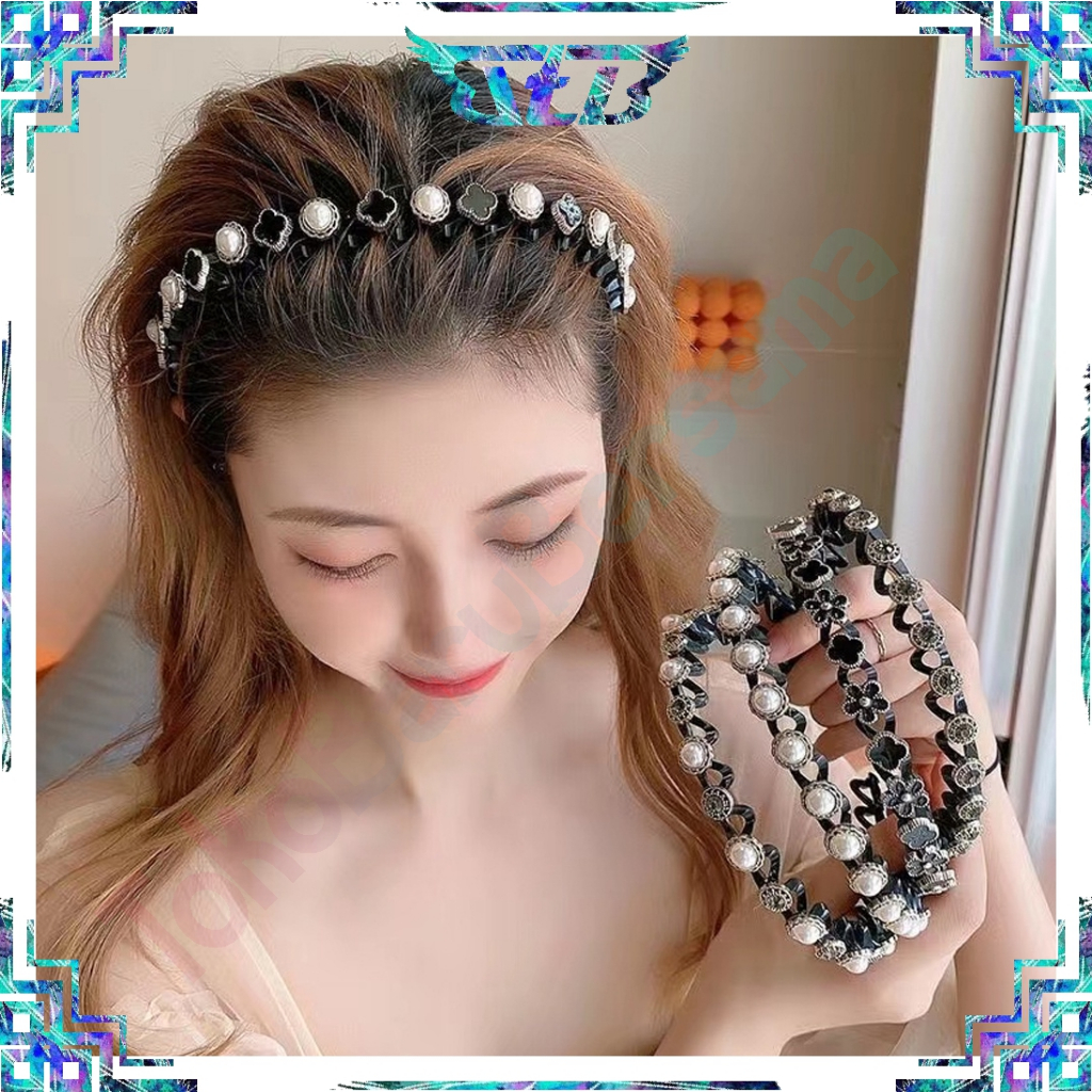 TBB BANDO FASHION KOREA BANDO RAMBUT MUTIARA CANTIK ELASTIS AKSESORIS A115