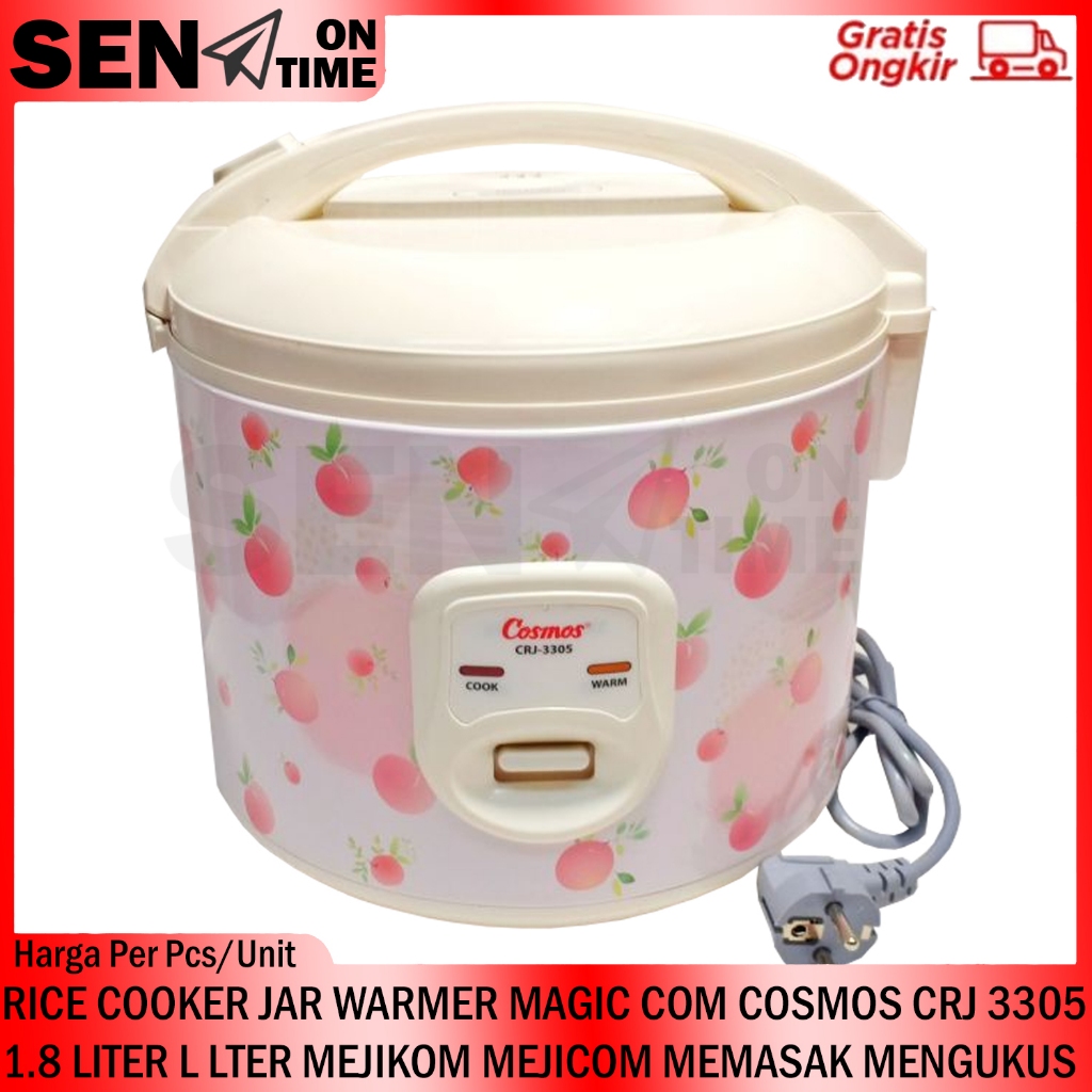 MAGIC COM COSMOS CRJ 3305 1.8 LITER RICE COOKER JAR WARMER MEJIKOM MEJICOM MEMASAK MENGUKUS MEMANASK