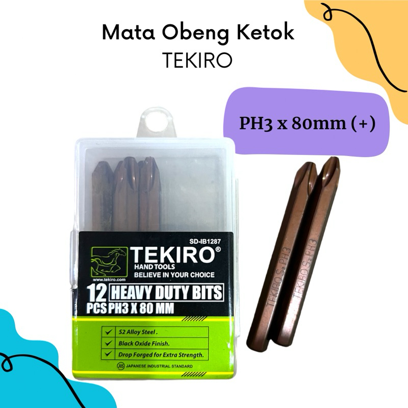Tekiro Mata Obeng Ketok PH3 Plus | Tekiro Mata Obeng Ketok Satuan | Mata Obeng Ketok S2 | Mata Obeng