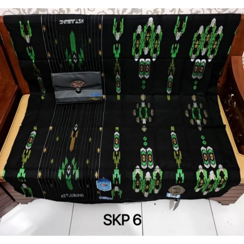 Sarung Ketjubung SKP Songket Polos Jahit Tengah