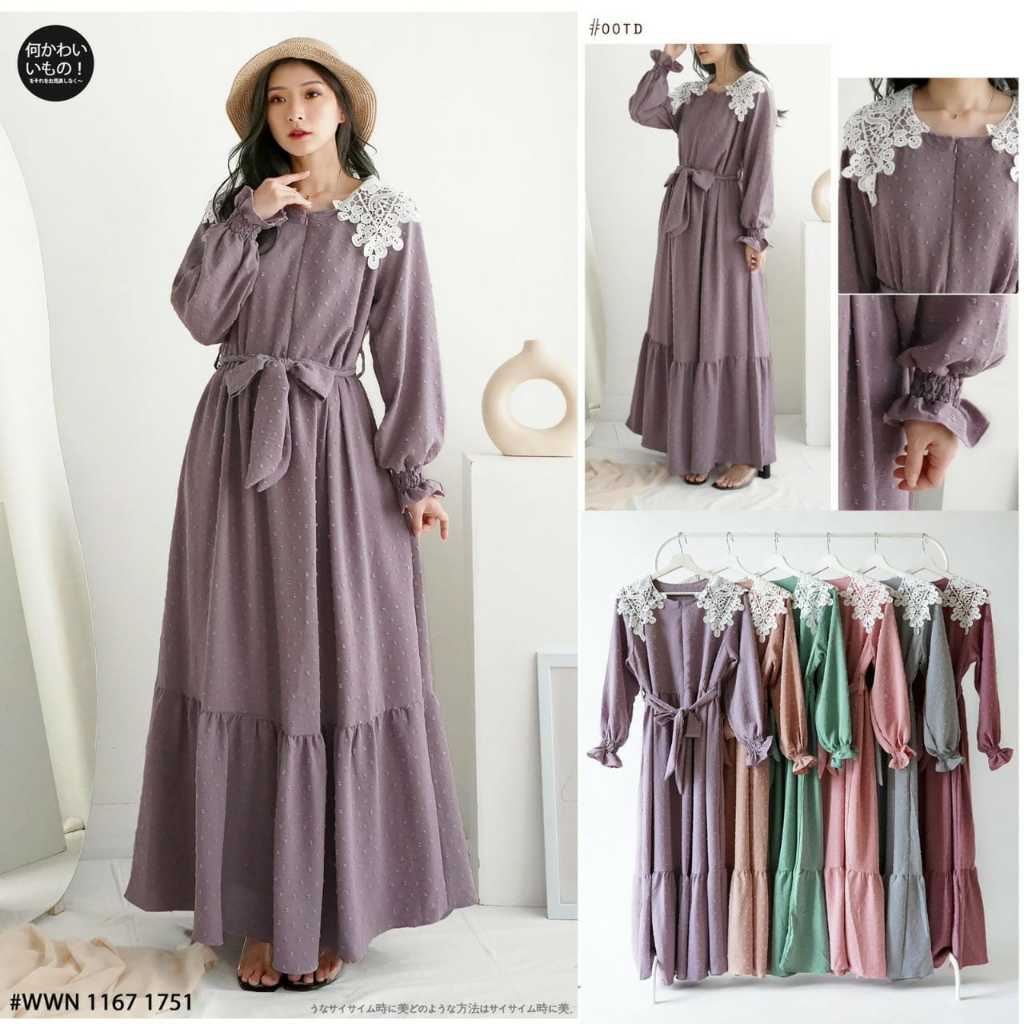 Set Gamis Syari Terbaru / Gamis Alena Uragiri / Gamis Crinkle Wanita / Gamis airflow / Dress Lebaran