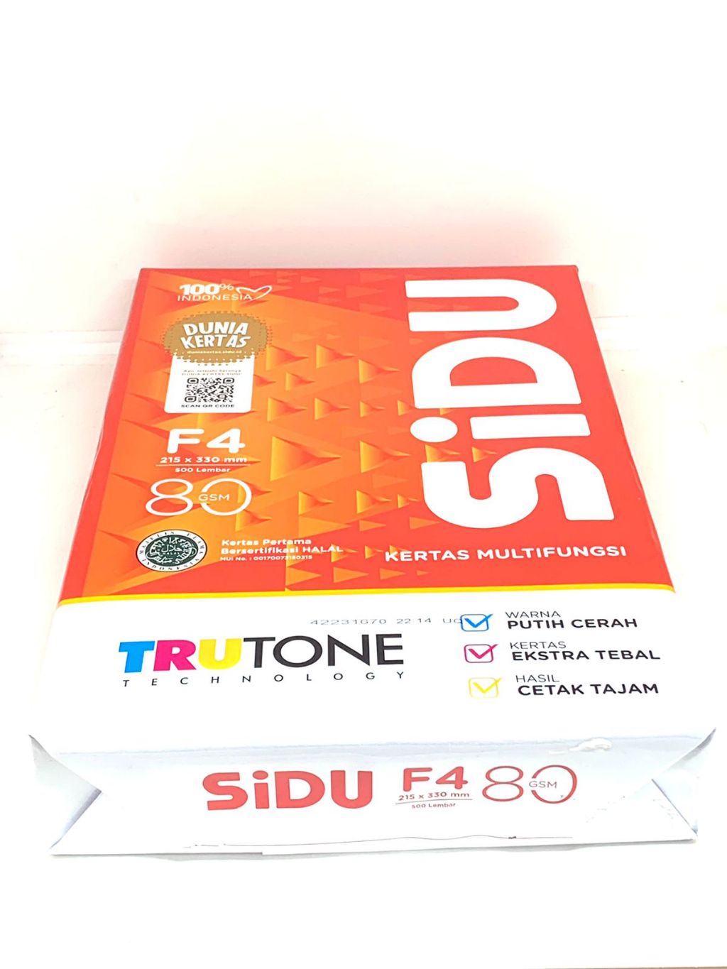 

Kertas Hvs Sidu F4 / 80 gram PER RIM