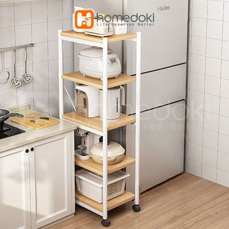 Homedoki Rak Troli / Rak Dapur / Rak Penyimpanan / Rak susun