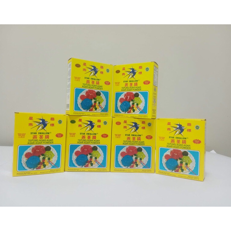 

Stock Banyak➧ Agar Agar Star Swallow 6 box @12sachet/Bening 6clpd
