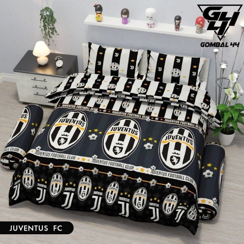 Sprei motif club juventuss 180x200 160x200 120x200/Seprei bola katun premium