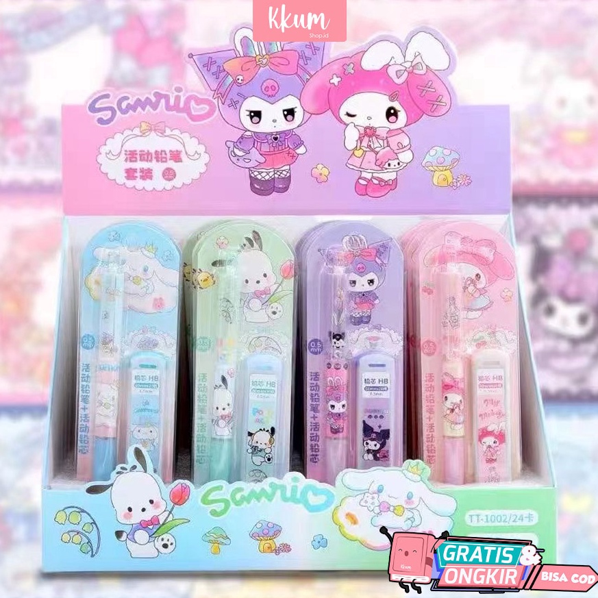 

[Produk WK46] FREE ISI PENSIL Pensil mekanik 0.5 sanrio/ Mechanical pencil cute y0wyv