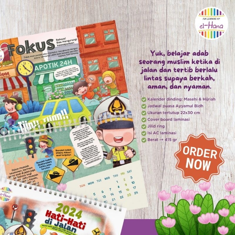 

Kalender 2024 elhana HATI HATI DI JALAN | kalender 2023 kalender anak angkasa antariksa planet by el-hana