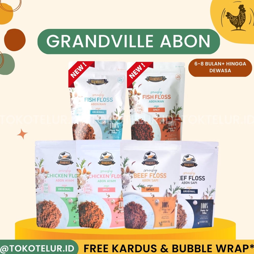 

Seller➫ Grandville - Abon Sapi Ayam dan Ikan ASLI Crunchy | Makanan Instan SNACK untuk Anak Bayi MPASI Terbatas