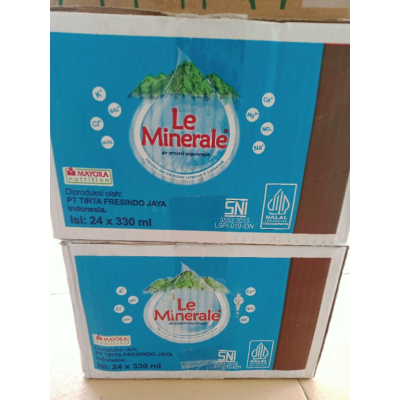 

Le Mineral Air Mineral Dalam Kemasan 1 Karton 24Pcs x 330ml