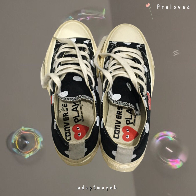 Preloved • converse x cdg low polkadot size 36