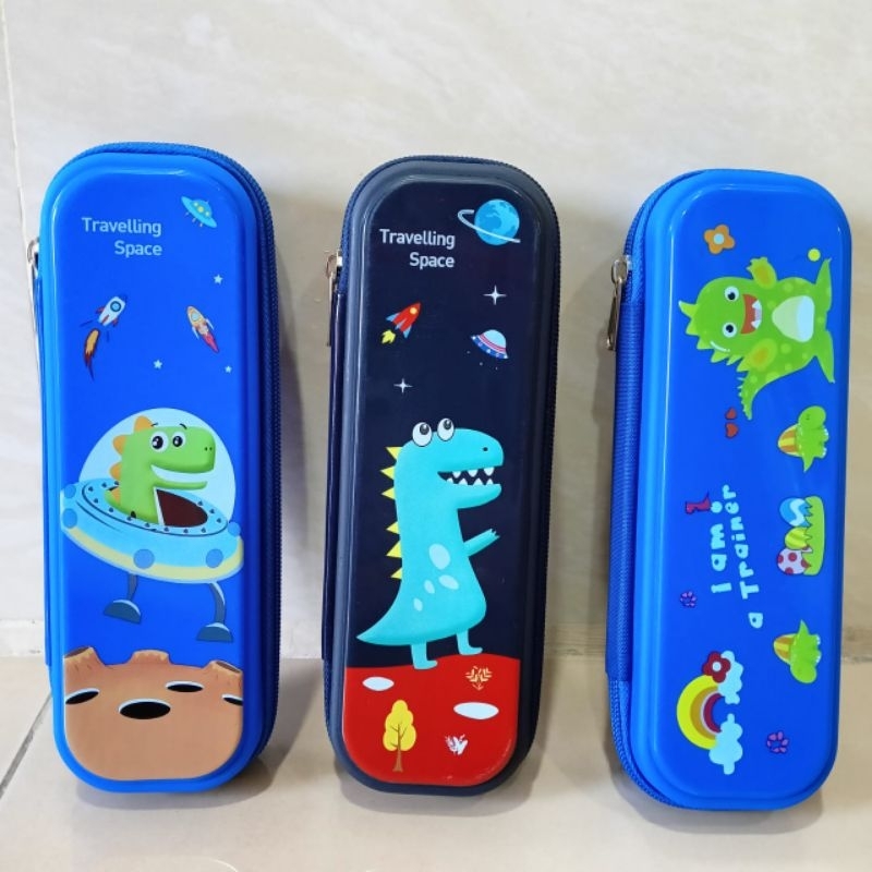 

kotak pensil resleting/dino pencil case