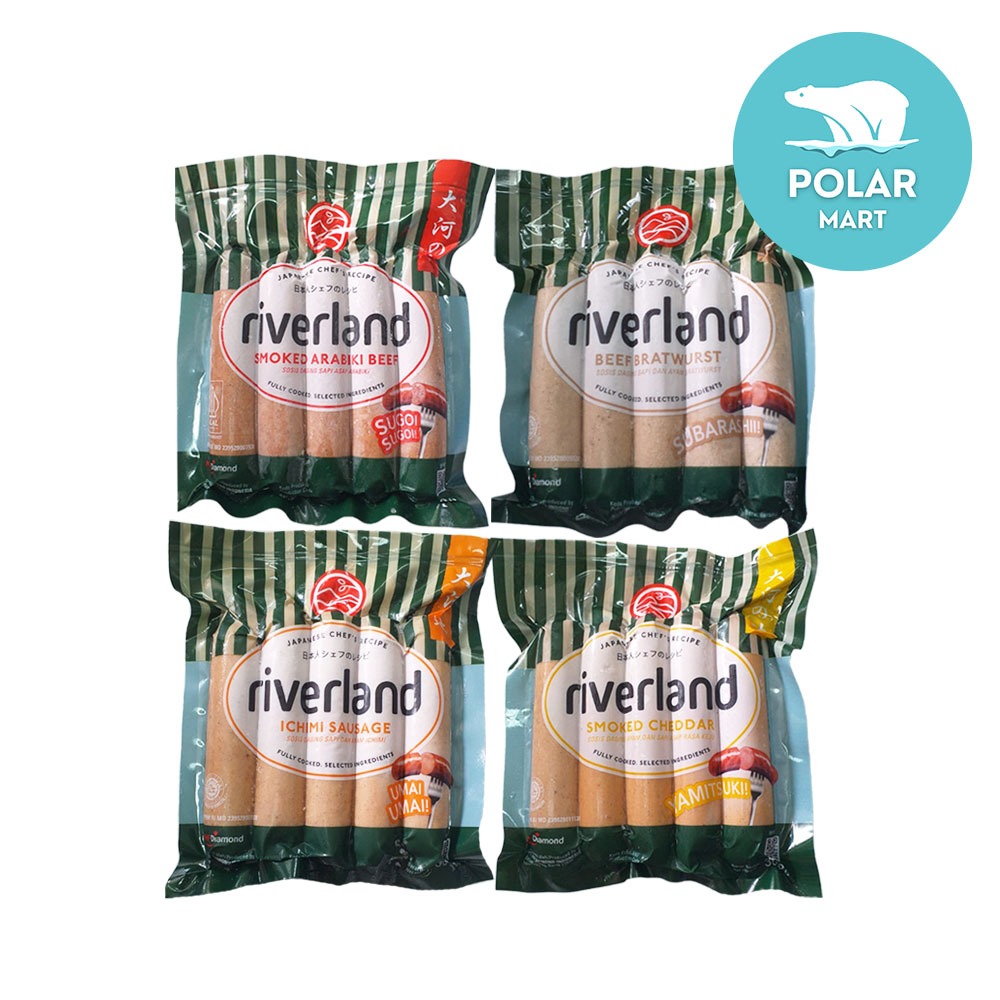 

Riverland Arabiki, Beef Bratwurst, Cheddar & Ichimi Sosis 360 Gram (FROZEN FOOD BANDUNG)