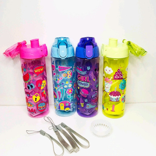 Botol Minum Anak Anak HX-658 Motif Lucu 600ml / Botol Air Minuman Anak Bpa Free Drinking Water Bottl