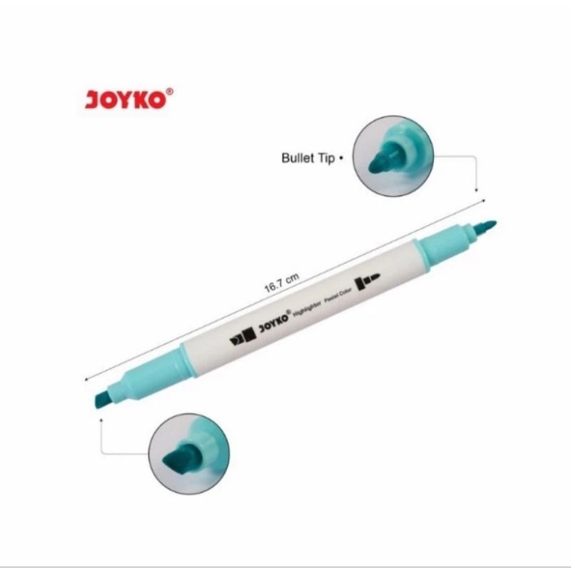 

Ay00! 6 pcs Joyko Highlighter Pastel Color Penanda Bacaan Tulisan Buku