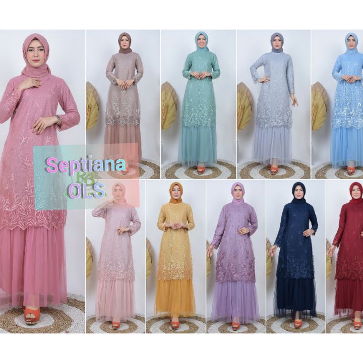 modelTipe NHD324 GAMIS TUTU modern/kebaya modern gamis tutu/gamis tille tutu/longdress tutu