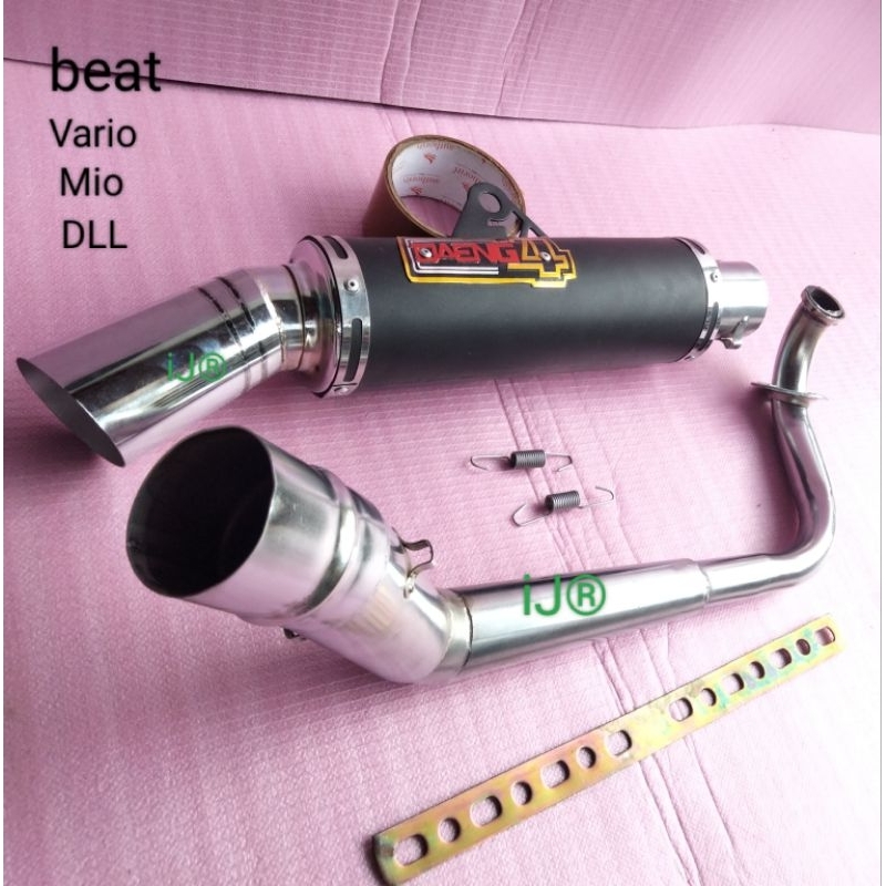 Knalpot Kenalpot samlong racing DAENG racing fulset beat karbu beat fi beat delux vario 110 Vario 12