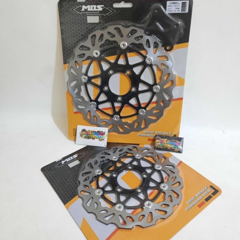 PIRINGAN CAKRAM DEPAN VARIASI NINJA R 2TAK MEREK MOS MODEL PSM BLACK SERIES LUBANG 5 DISC BRAKE 260M