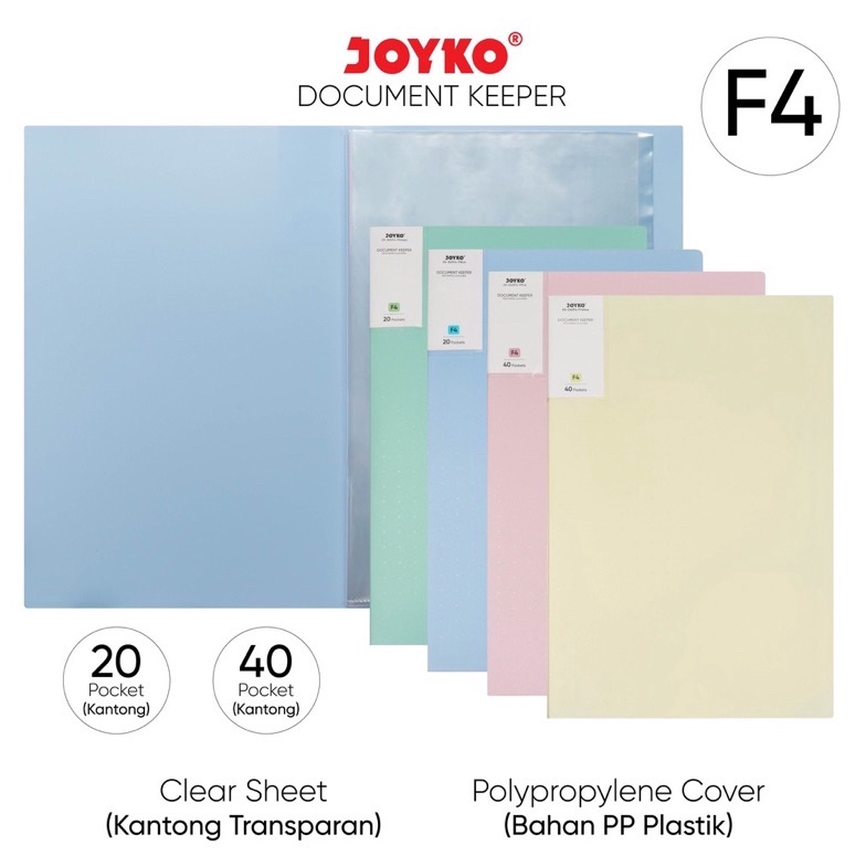 

63 (ISI 20 & 40 lbr) Document Keeper Clear Holder Map File Dokumen Folder Joyko DK-20 DK-40 i9lho