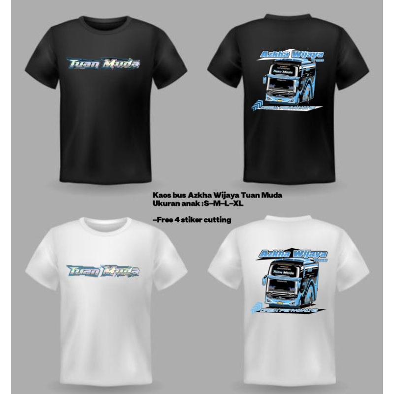 kaos bus tuan muda murah anak & dewasa