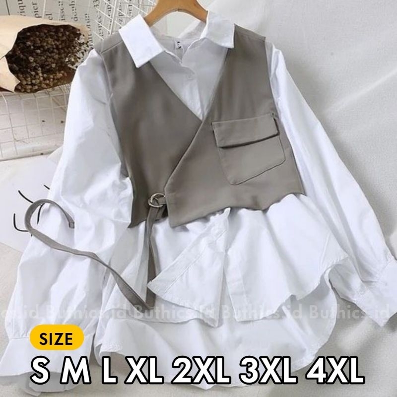 Luna Kemeja Rompi Blouse  Vest  Big Size Ukuran Size S M L XL 2XL 3XL 4XL XXL XXXL  XXXXL 2L 3L 4L 5