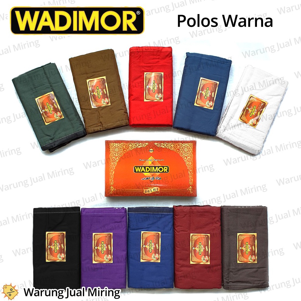 TIPE MN167 Sarung WADIMOR Polos Warna Tumpal Salur Garis Kain Tenun Dewasa Pria Cowok Sholat Santri 