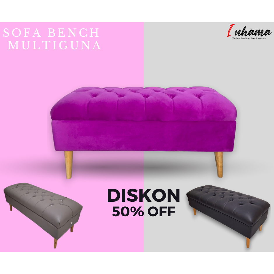 SOFA BENCH MINIMALIS PERSEGI PANJANG | FURNITURE PERLENGKAPAN RUMAH