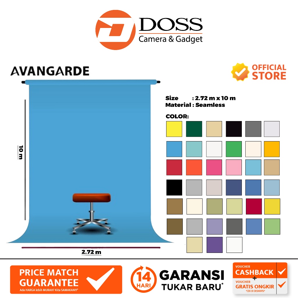 Avangarde Seamless Background Paper Polos Seamless Backdrop Studio