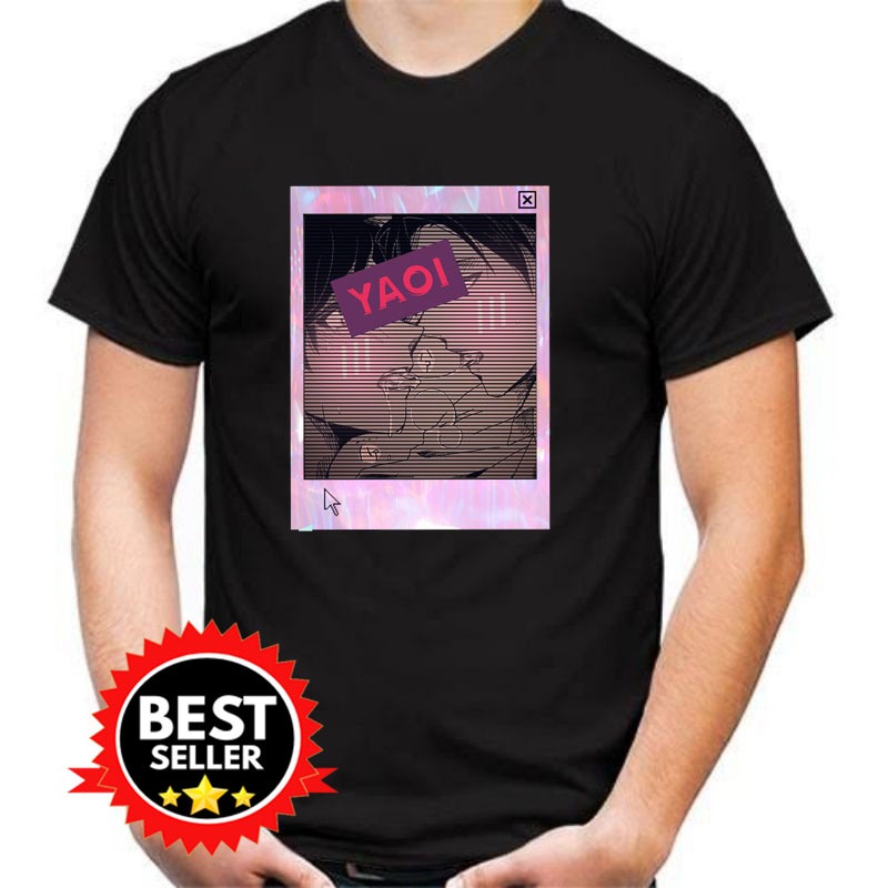 T-Shirt YAOI AHEGAO BOY SLOPPY KISS EDIT Kaos