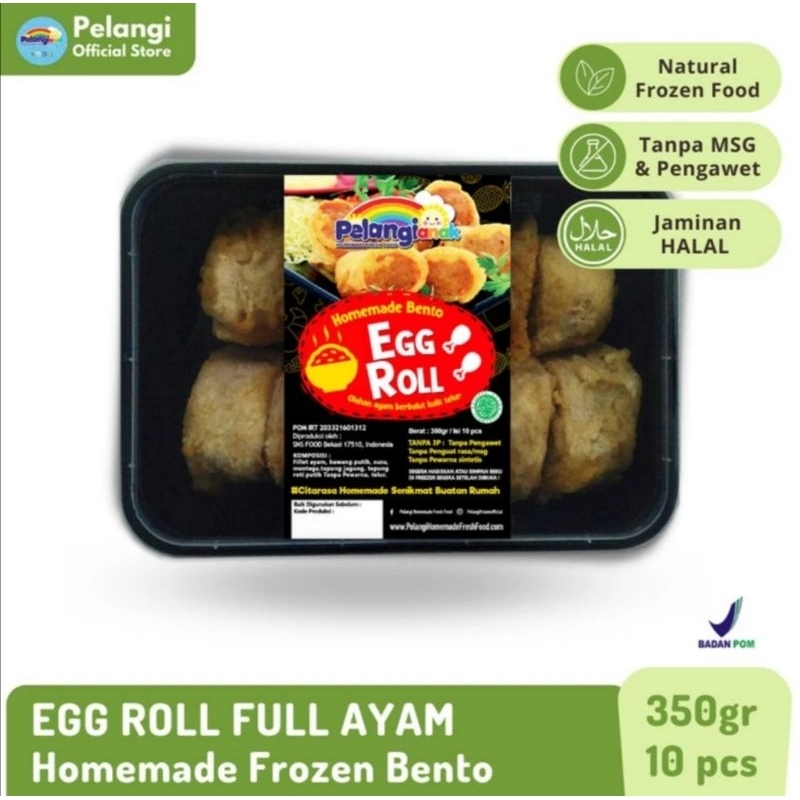 

Bento Egg Roll Non MSG Sehat Bergizi/ Pelangi Anak Frozen Food Bogor lauk sehat instan sehat alami natural mpasi