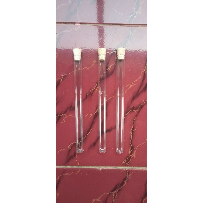 Tabung reaksi kaca16×200mm + tutup custom 50pcs