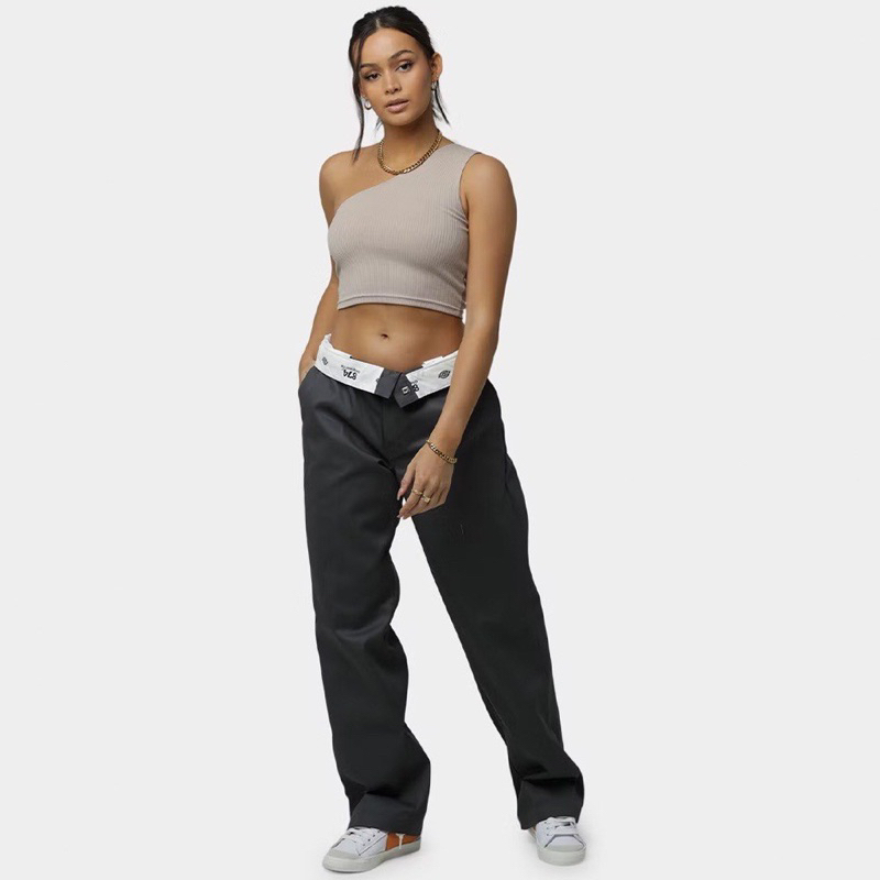 Celana Hitam miror jennie blackpink ,celana wanita pdl twill tebal , celana cewek kekinian viral hit