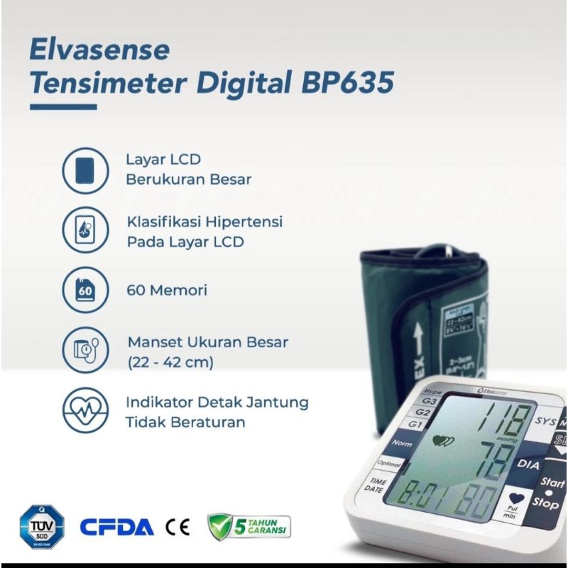 Tensimeter digital elvasense BP635 - Original elvasense