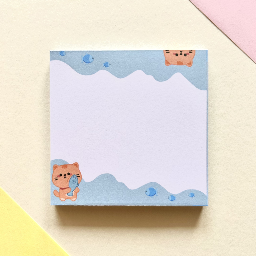

HOUI - Memopad Lucu Cute Colorful // Kucing Biru 8x8 cm