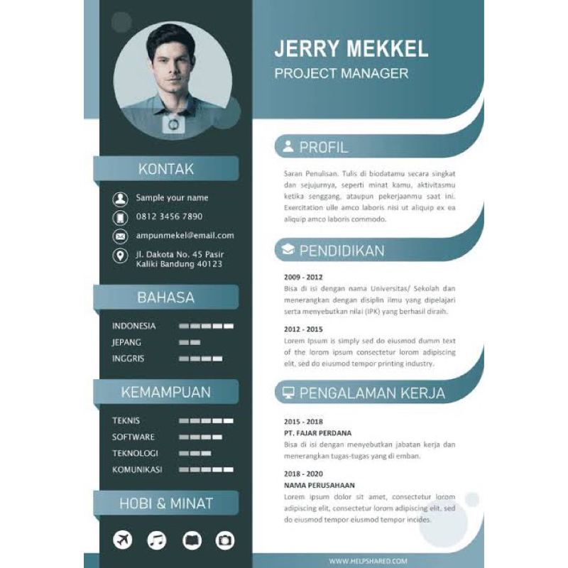 Jasa Pembuatan CV Lamaran Kerja / Resume Pekerjaan Pengerjaan CEPAT bisa custom