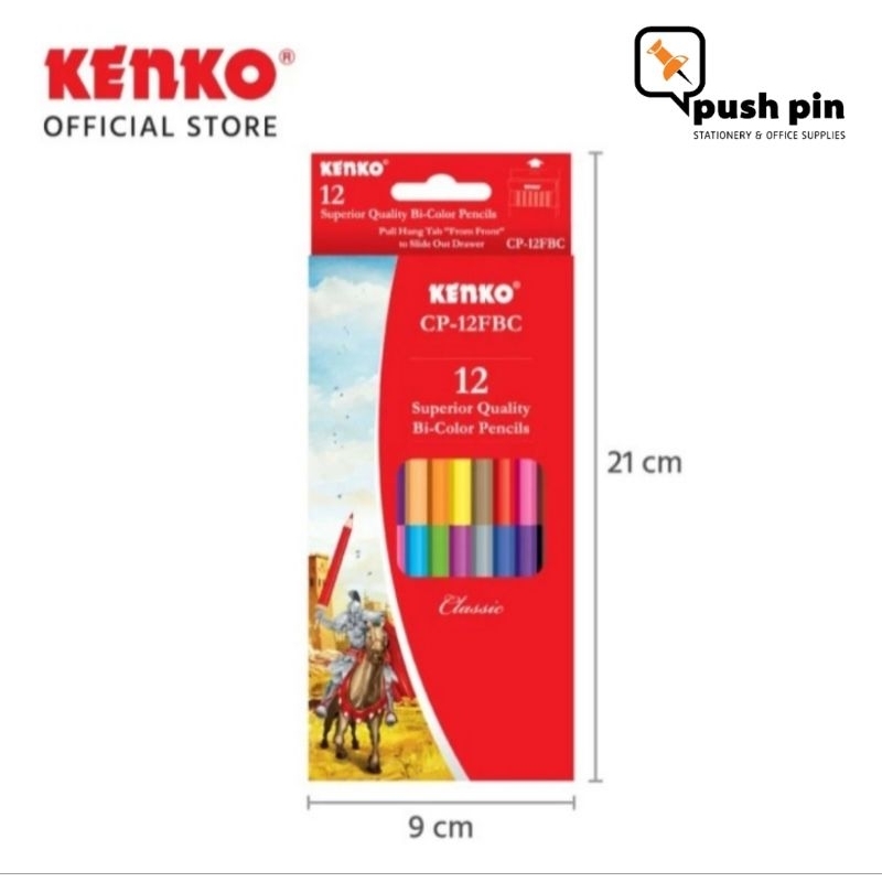 

KENKO 12 BICOLOR PENCIL / PENSIL WARNA 2 WARNA / PENSIL WARNA DUA SISI / PENSIL WARNA DUAL TONE CP-12 FBC