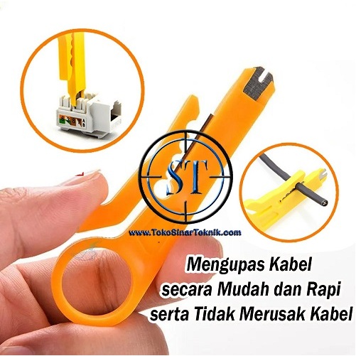 Pengupas Kulit Kabel Kupas Kabel Tang Rotary Wire Stripper Stripping Cutter Cable