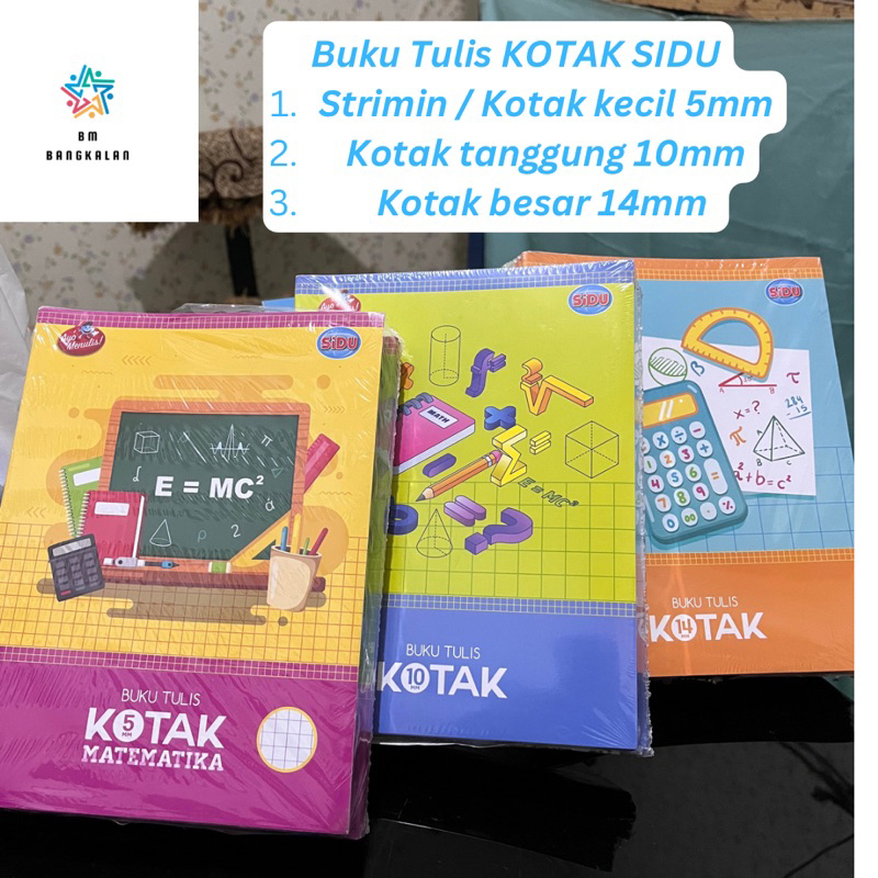 

Buku Tulis Kotak SIDU 38 Lembar Ukuran Kecil(5), Tanggung(10), dan Besar(14)