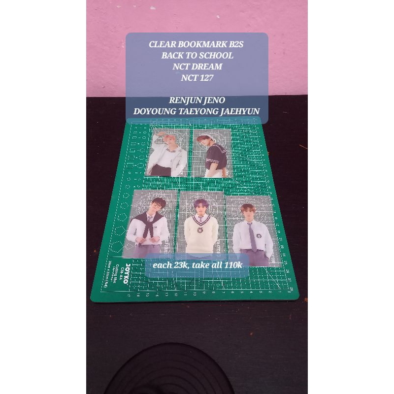 PHOTOCARD CLEAR BOOKMARK B2S RENJUN JENO DOYOUNG TAEYONG JAEHYUN BACK TO SCHOOL NCT DREAM NCT 127