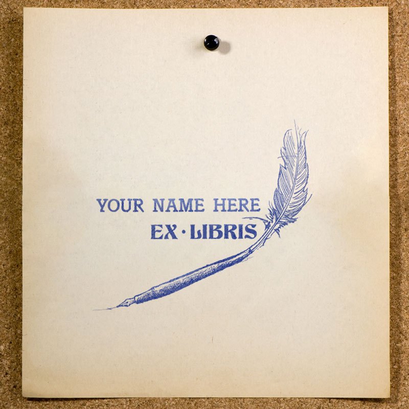 

Stempel Buku Ex Libris Custom Nama | Desain Bulu Pena Klasik | SE-40 | Perpustakaan Pribadi