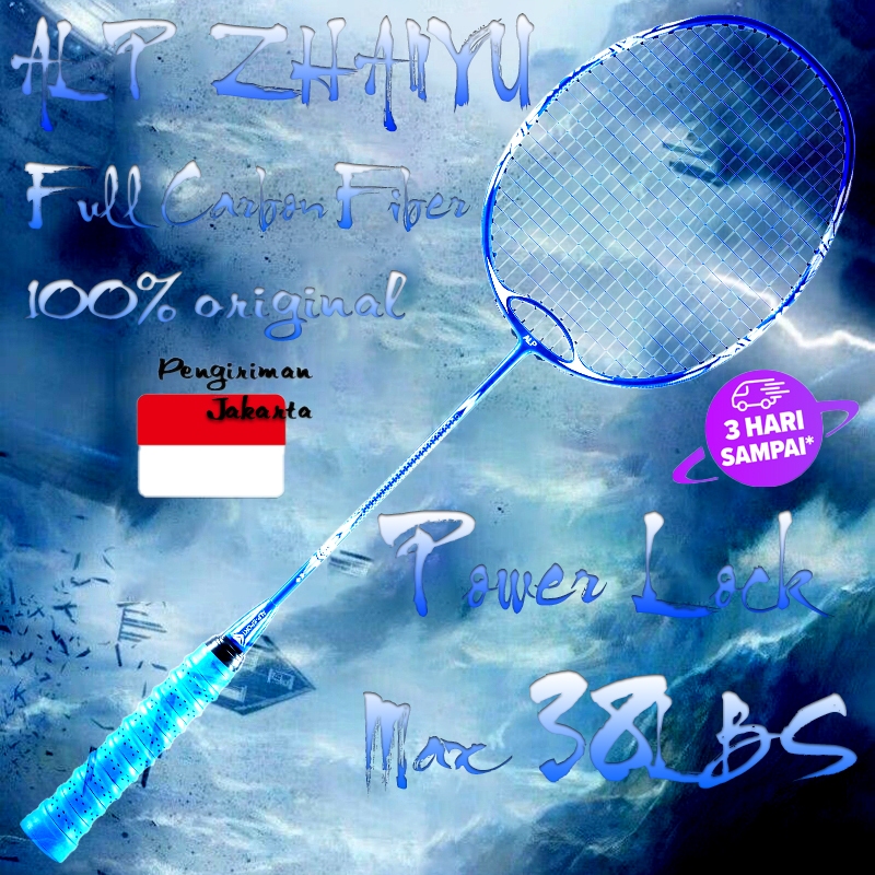 ALPSPORT ZHANYU Power Lock Max 38LBS 4U G5 Raket BuluTangkis Dengan Senar 100% Original Desain Asli 