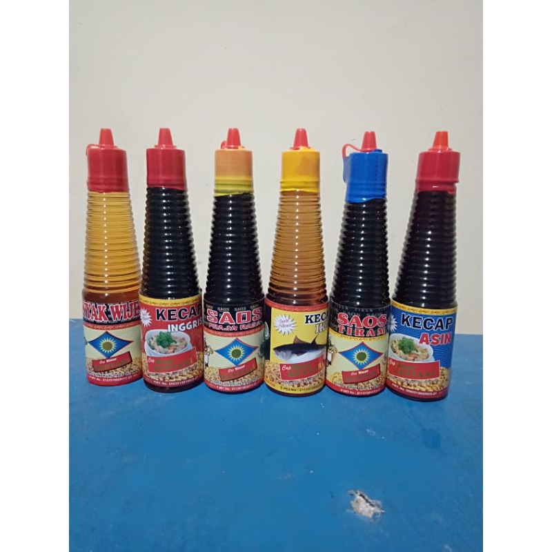 

paket minyak wijen. kecap inggris. kecap ikan. praja rasa. tiram. kecap asin