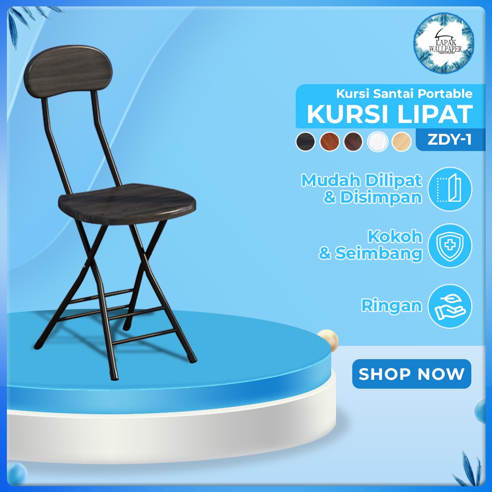 Lapak Wallpaper Official Shop Kursi Lipat ZDY1 Kursi Traveling Kursi Lipat Folding Chair Travel Simple Kursi Gaming
