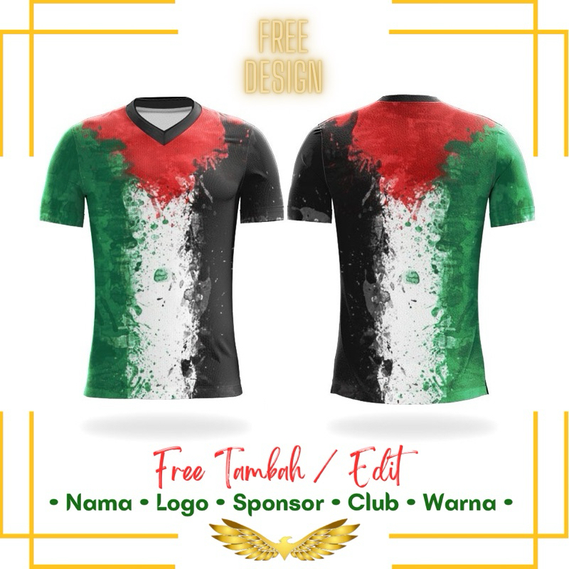 Baju Kaos Jersey Printing Custom Dryfit Jumbo Big Size | SAVE PALESTINE