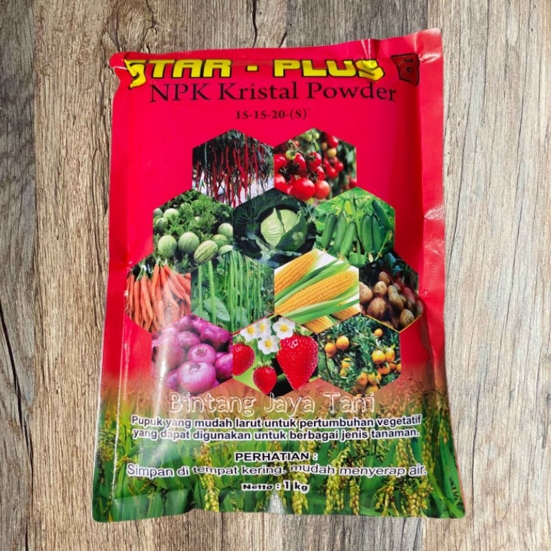STAR PLUS BUAH 1 KG  /PUPUK NPK BUAH KRISTAL POWDER 15-15-20(S) /NPK BUAH / Npk Kristal Powder Buah/